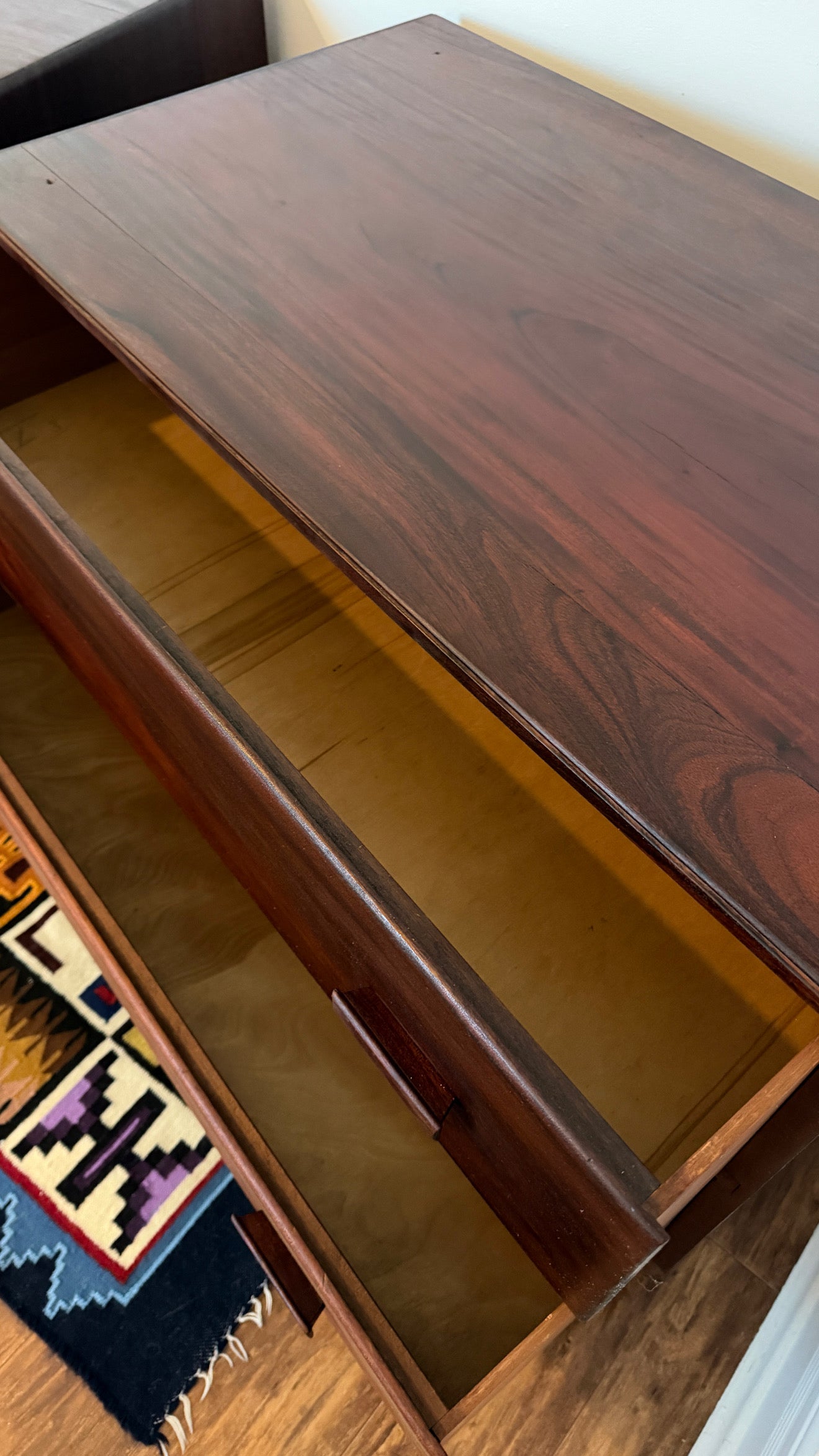 Vintage Restored Solid Walnut Wood Bedside Tables