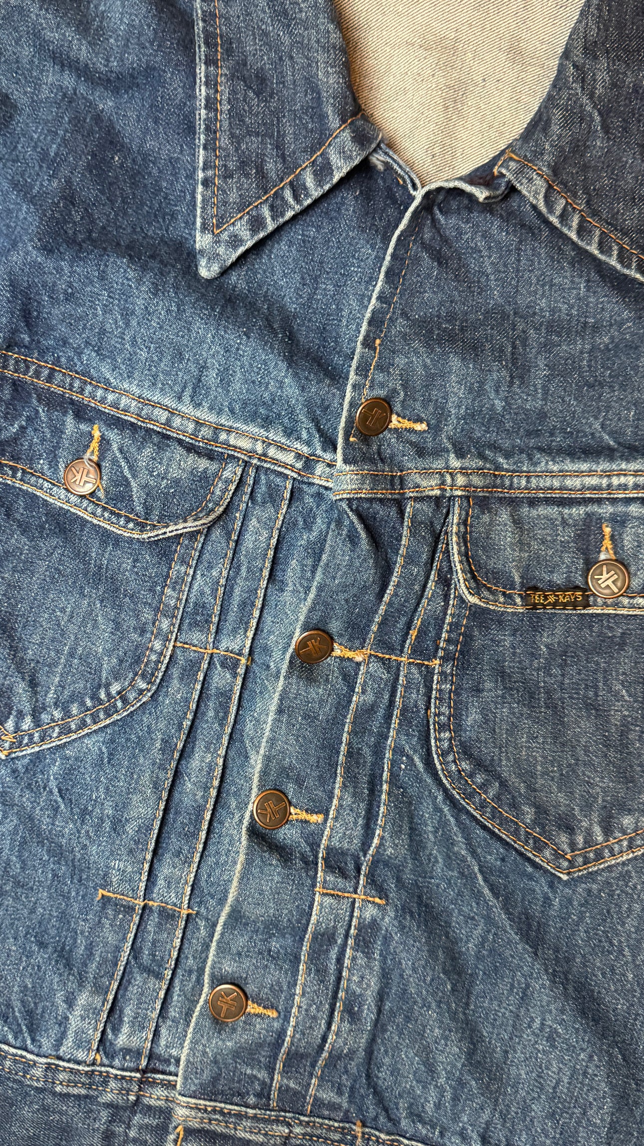 Vintage 70s Cropped Tee Kays Denim Jacket