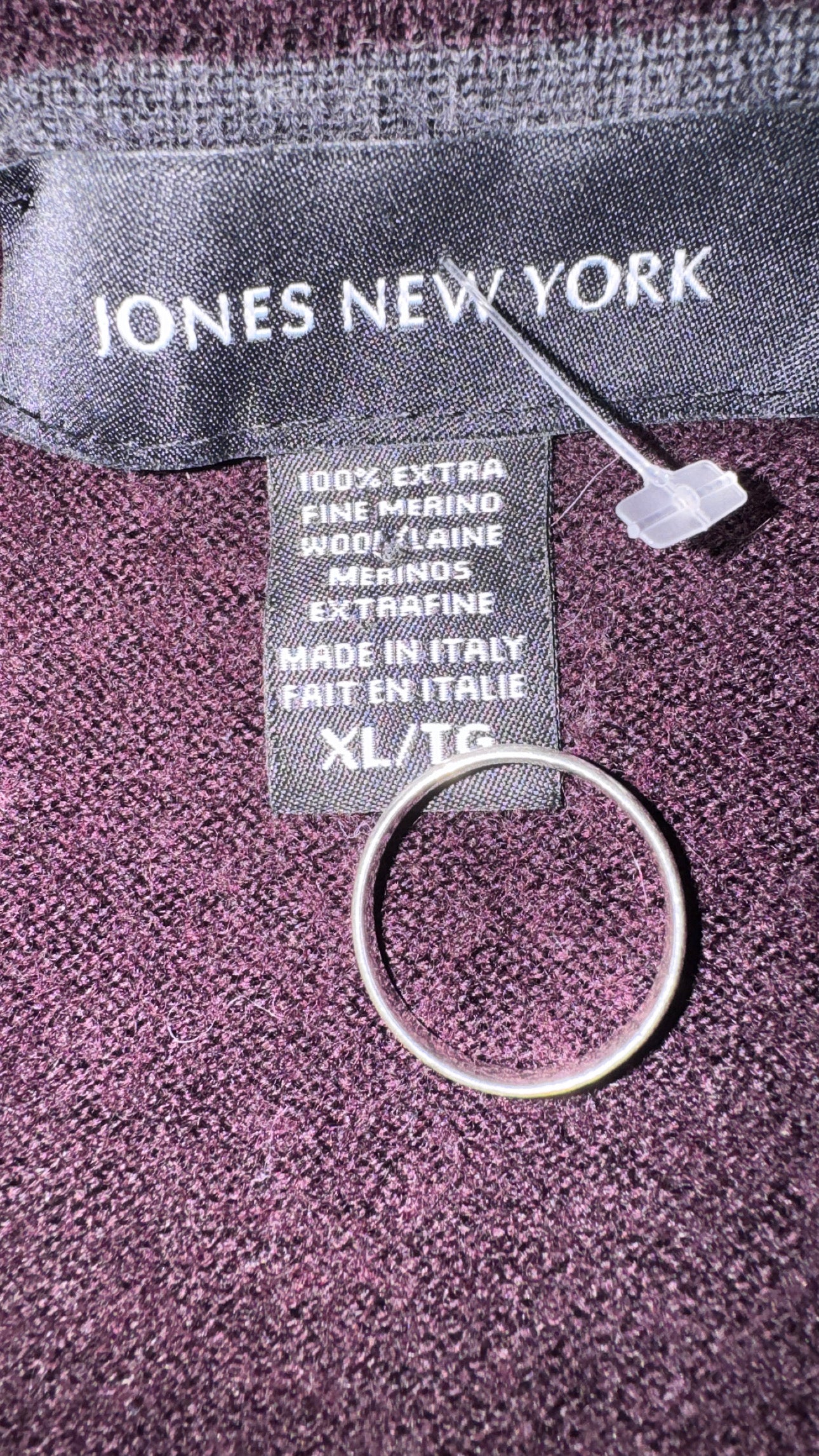 Vintage Jones New York Merino Wool V Neck Sweater