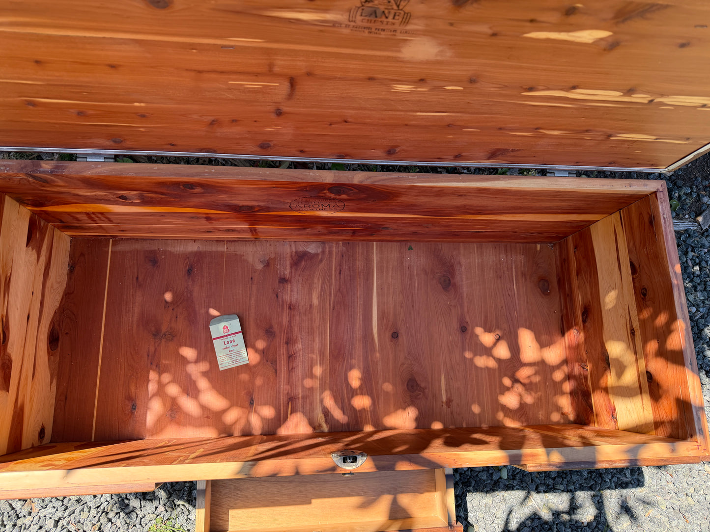 Vintage Walnut Wood Cedar Chest