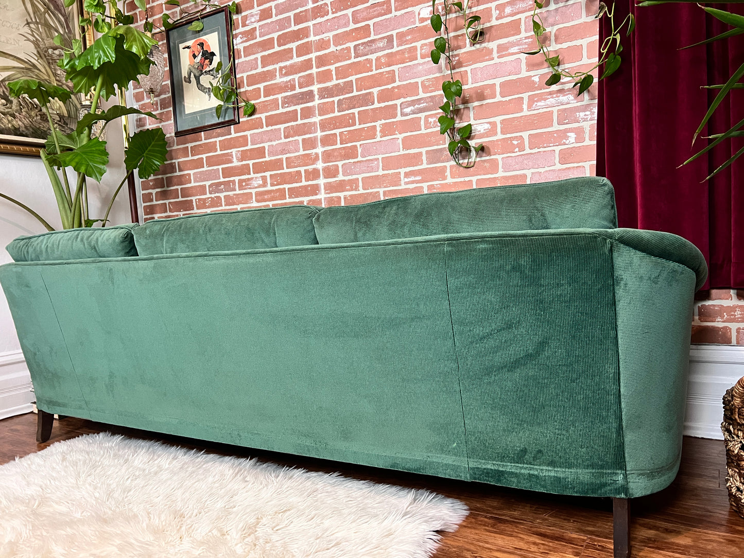 The Viridian Velvet Sofa