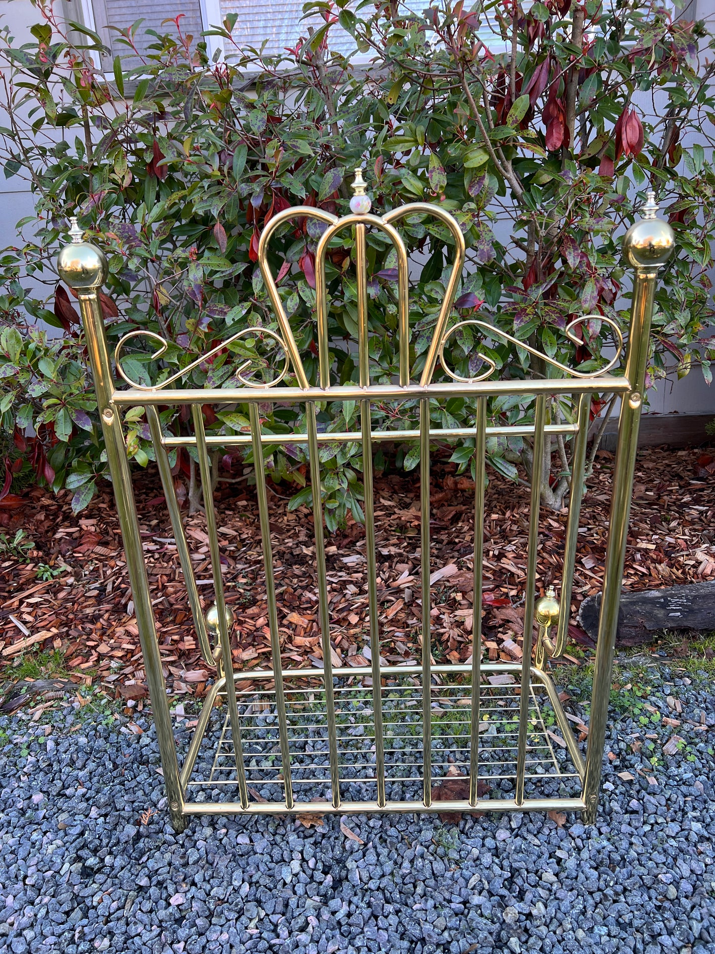 Vintage Brass Shoe Rack