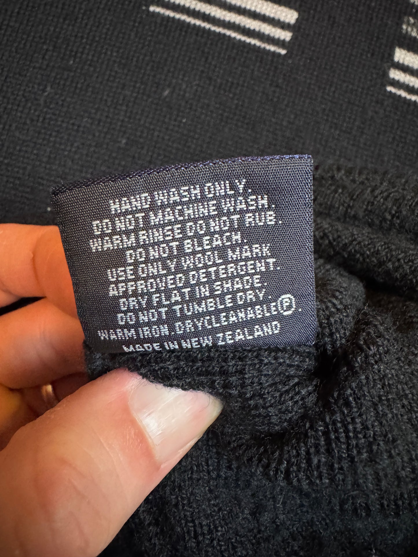 Vintage 80s Black Merino Wool Sweater