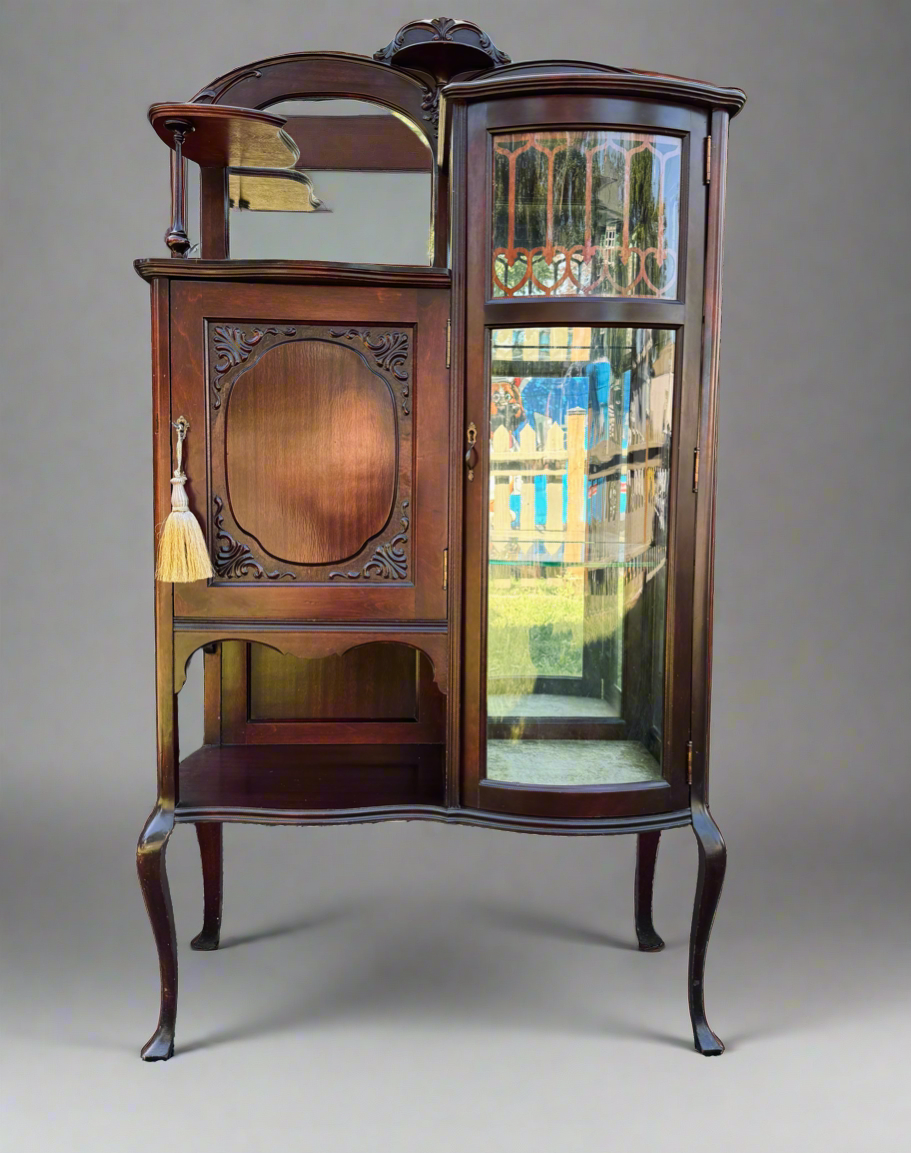 Stunning Antique Mahogany Music Cabinet
