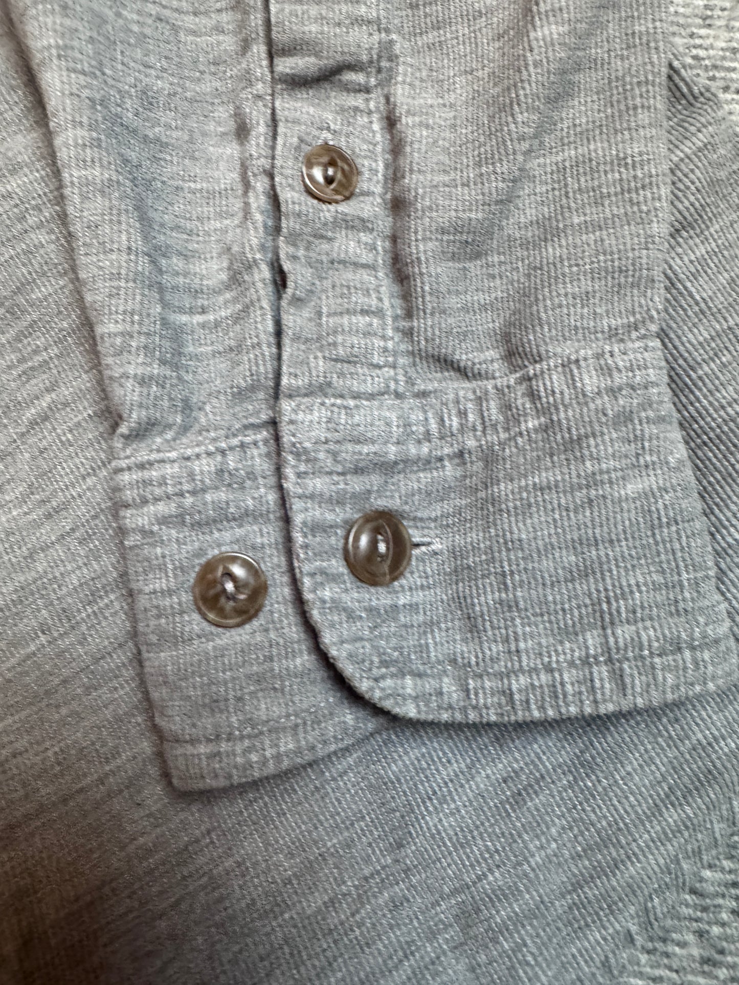 Vintage Grey Corduroy Flannel Shirt