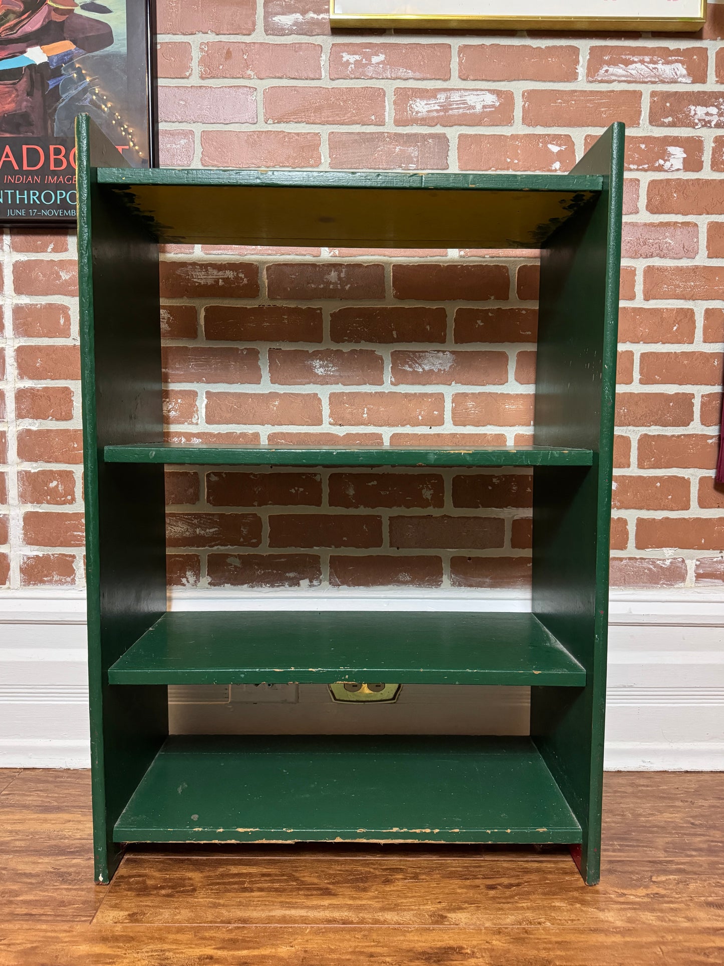 Vintage Rustic Green Bookshelf