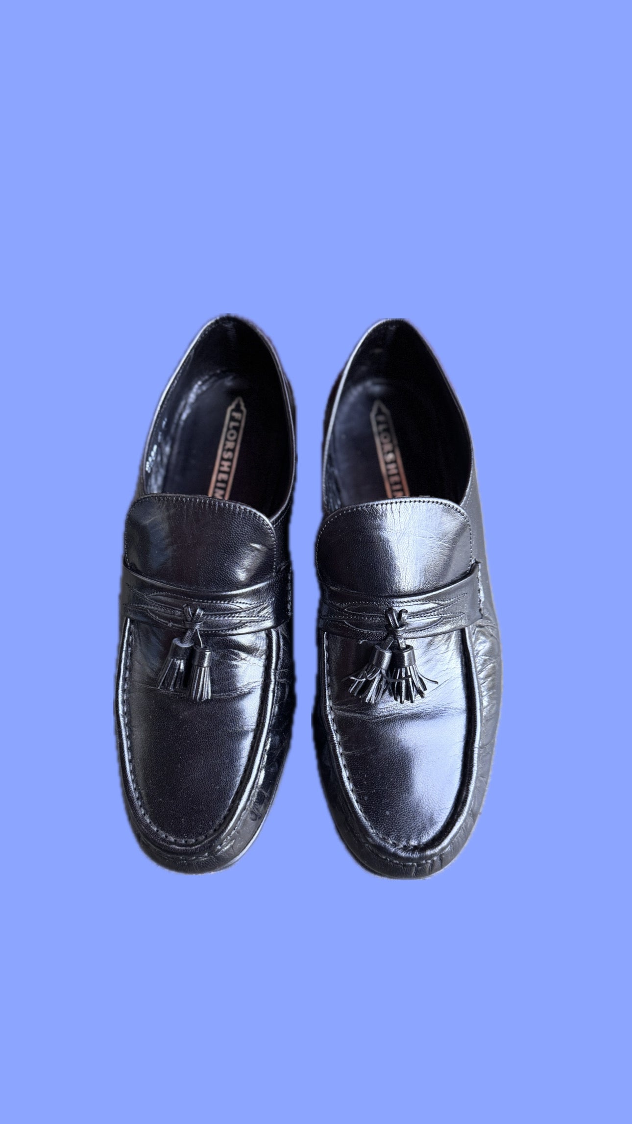 Vintage Black Florsheim Tassel Loafers