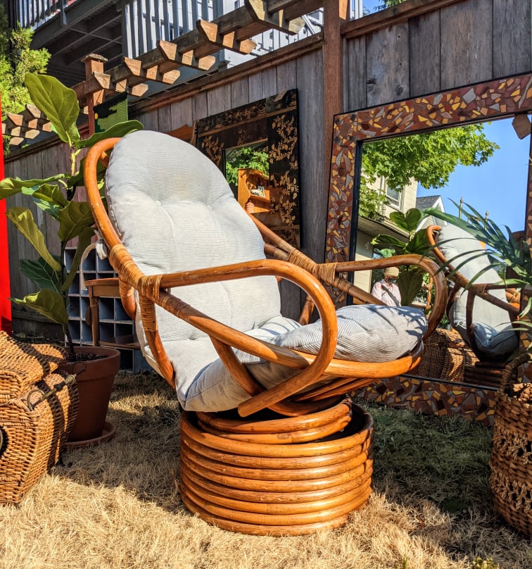 The Rattan Swivel Chair