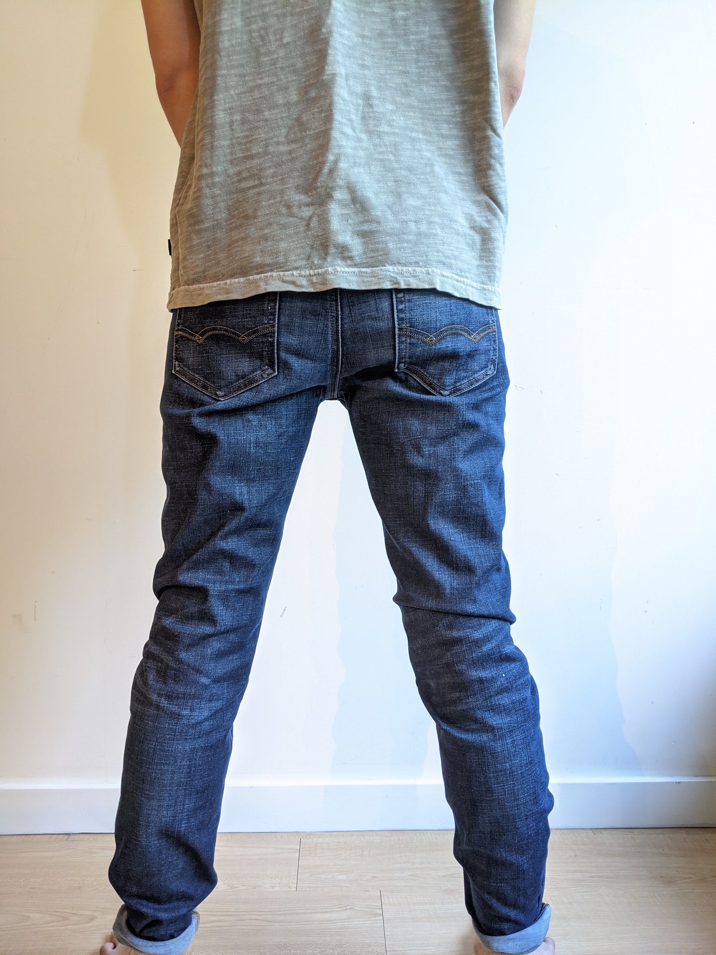 American Eagle Jeans Mens Slim Fit Blue Denim Faded