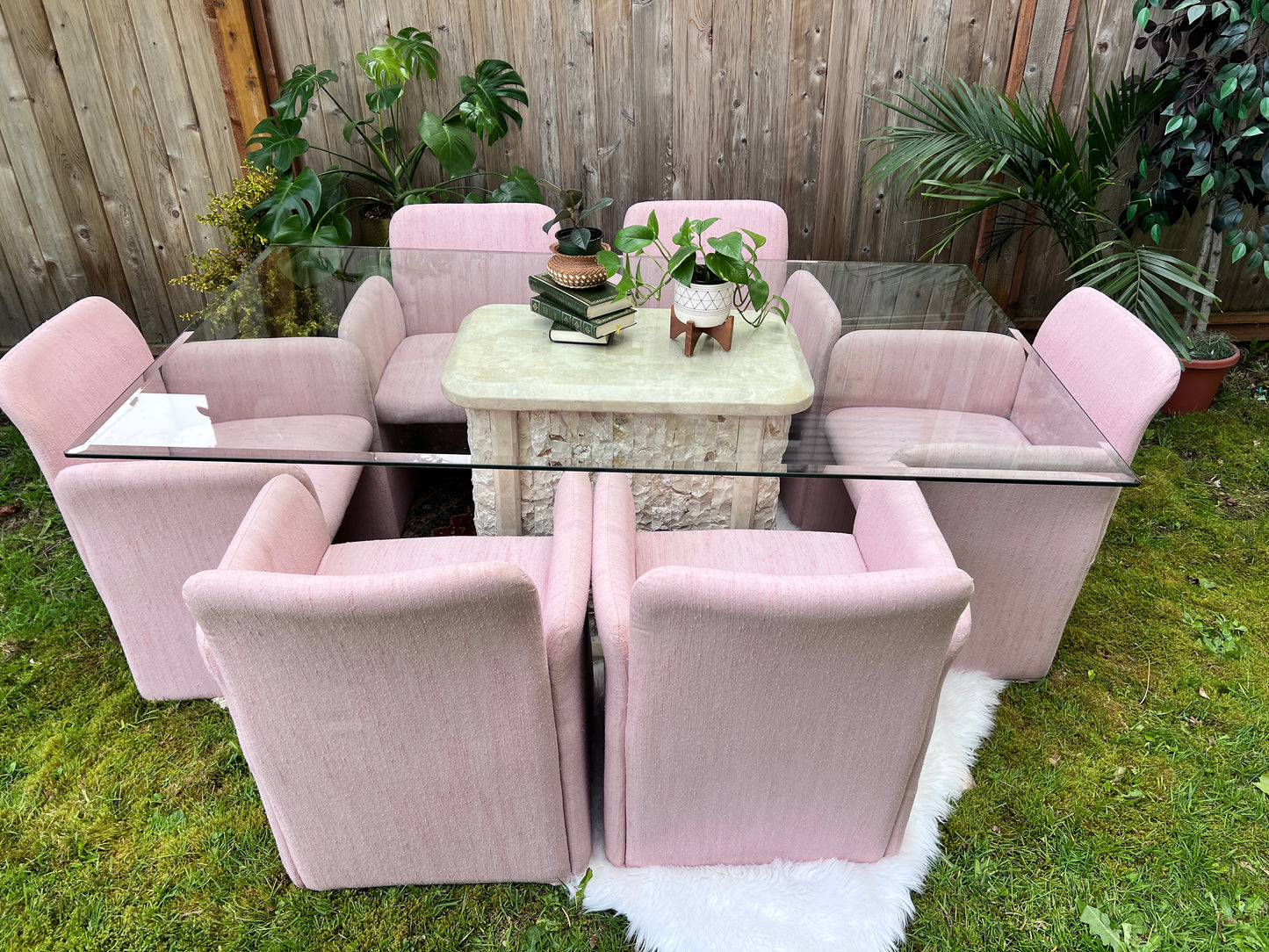 The Pink Chiclet Dining Set