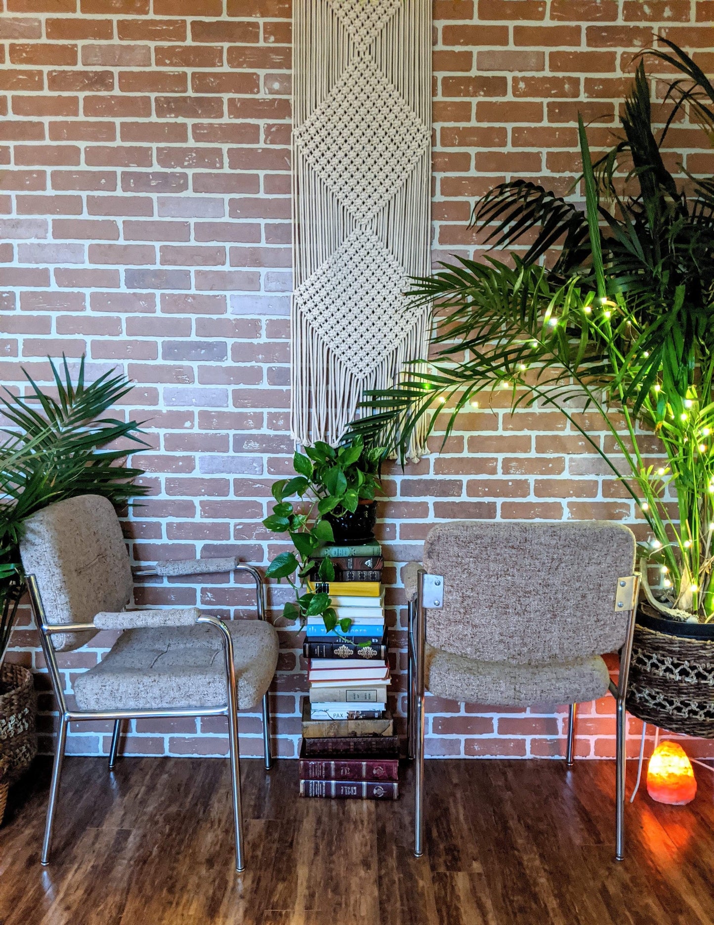 Tweed fabric metal 70's chairs vintage retro victoria bc secondhand vancouver island