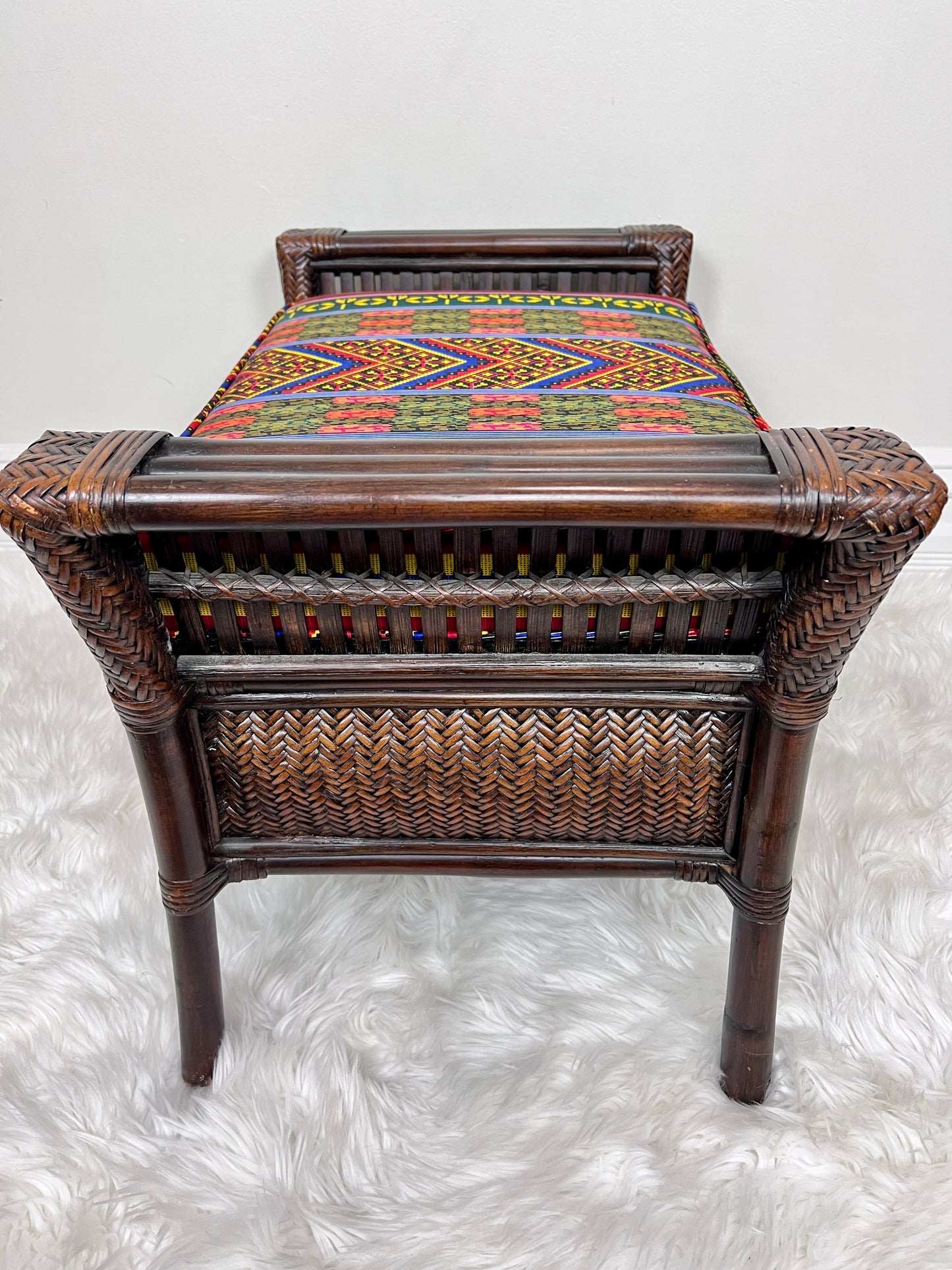The Fiesta Wicker Bench