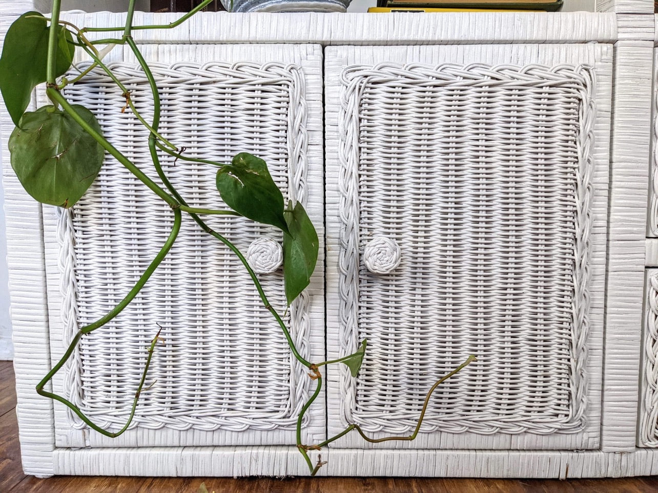 The White Wicker Shelving Unit