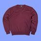 Vintage Burgundy Merino Wool Sweater