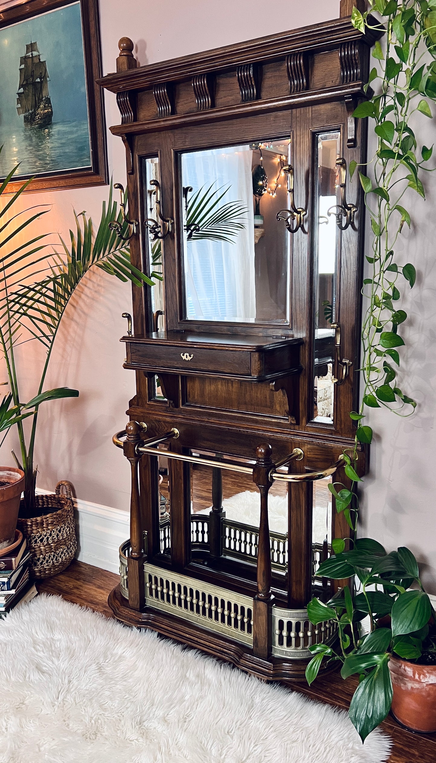 The Tolstoy Mirrored Hall Tree