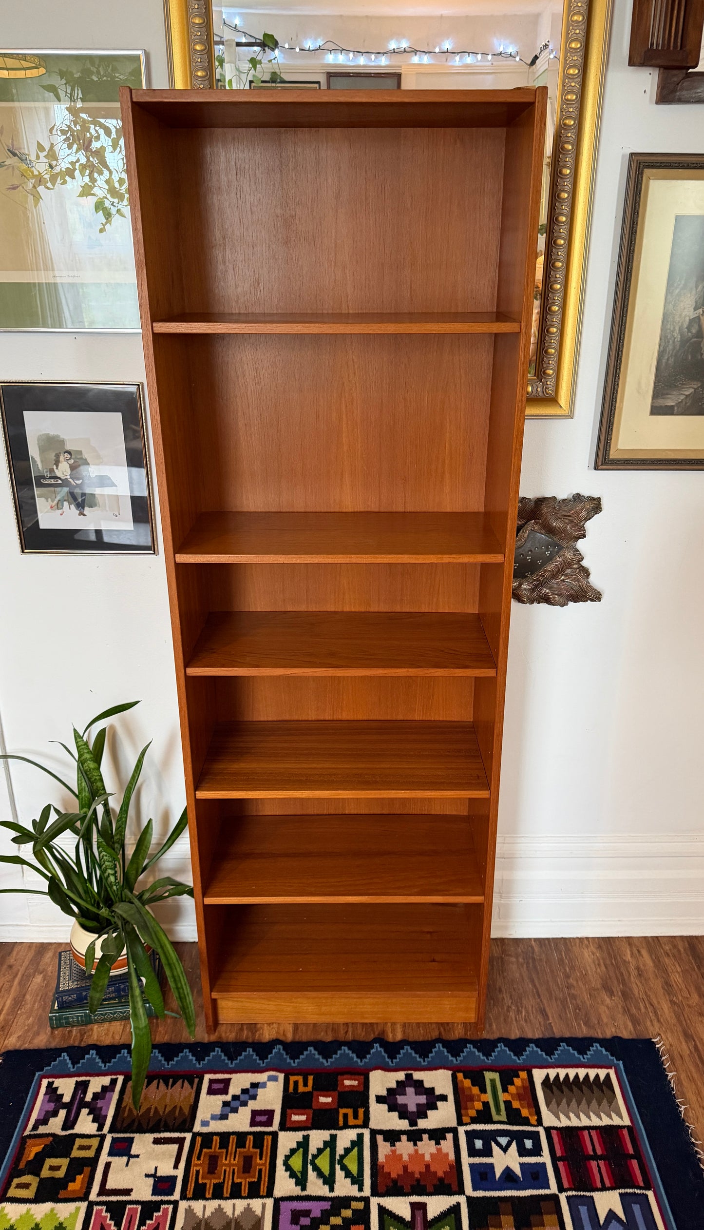 Vintage Domino Danish Teak Bookcase
