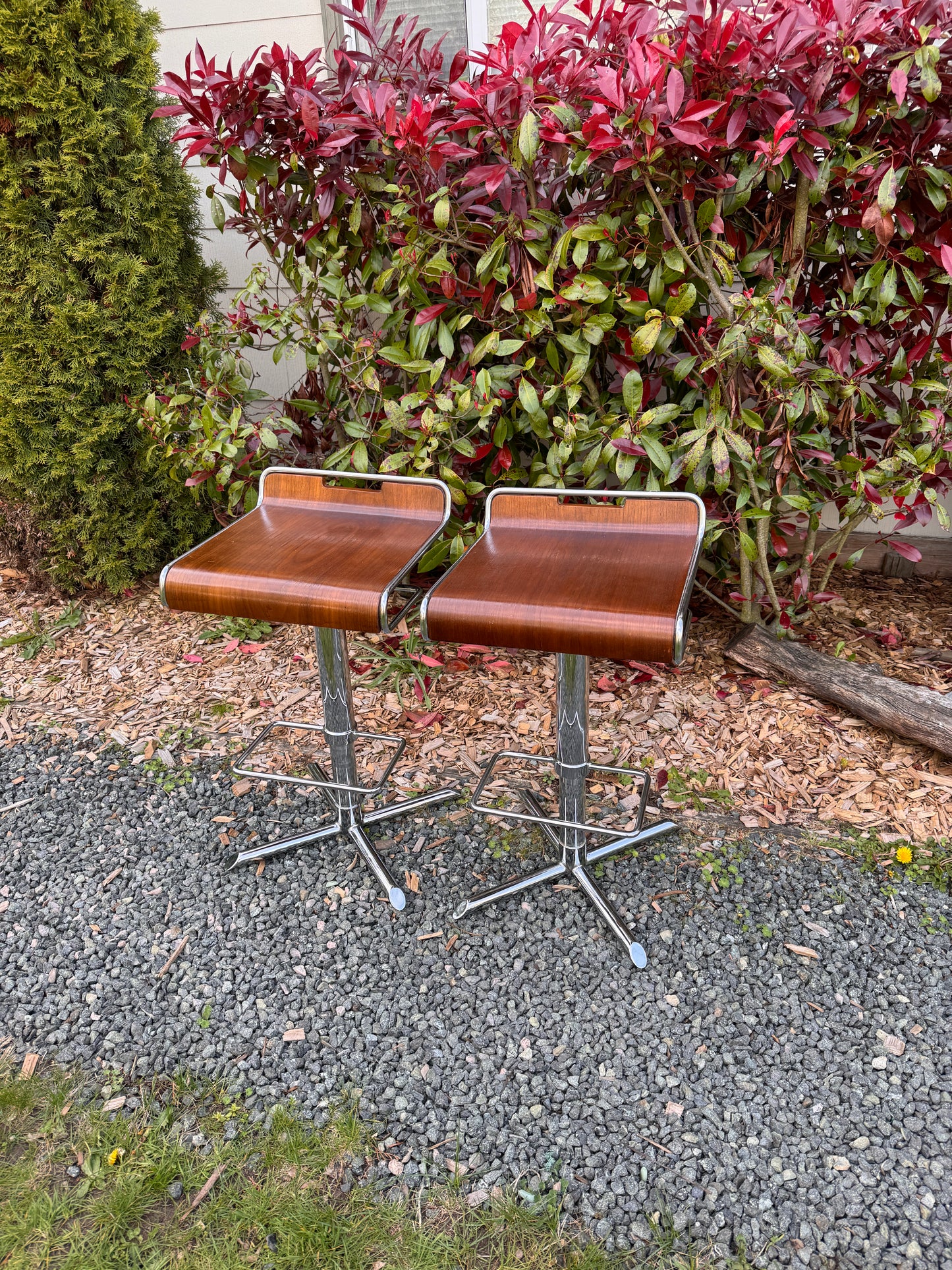 The Bentwood & Chrome Stools