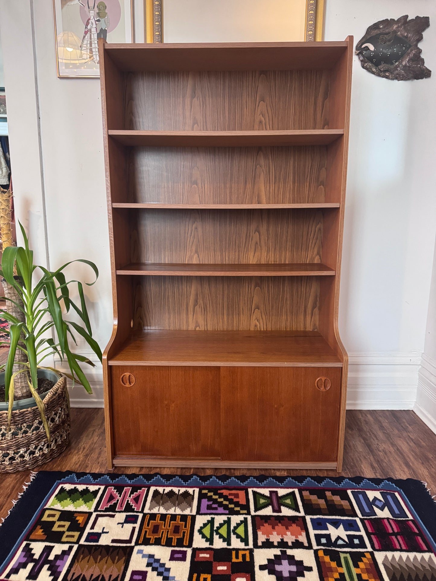 Vintage Danish Teak Bookshelf & Cabinet