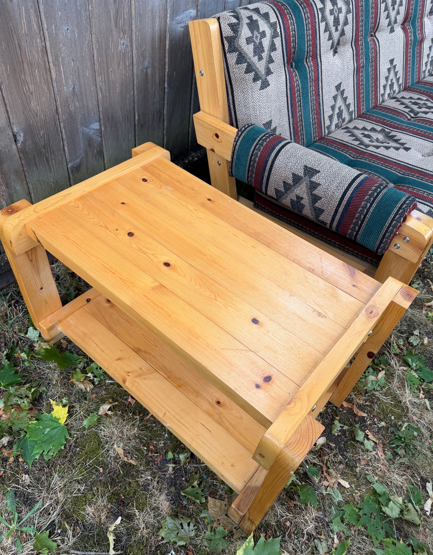 Vintage Solid Pine Southwestern Style 6 Piece Living Room Set