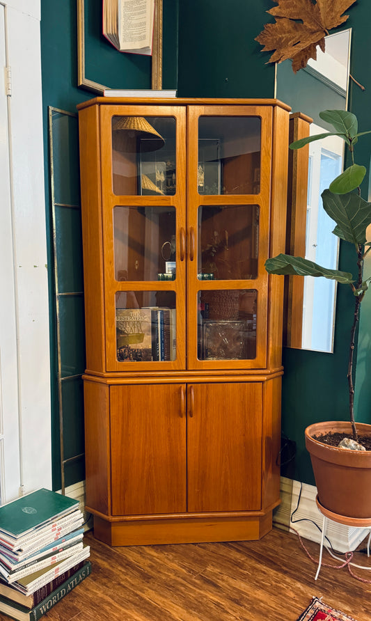 Vintage Danish Teak Corner Cabinet