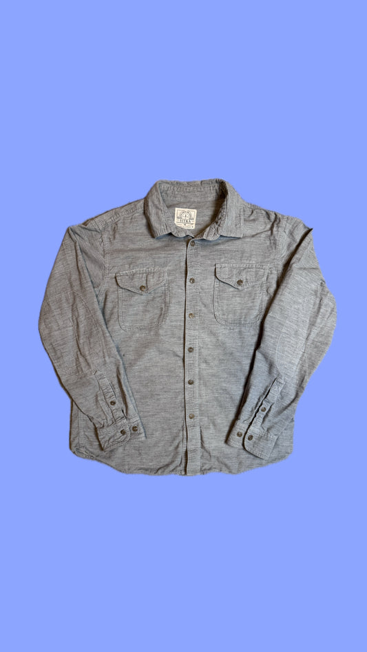 Vintage Grey Corduroy Flannel Shirt