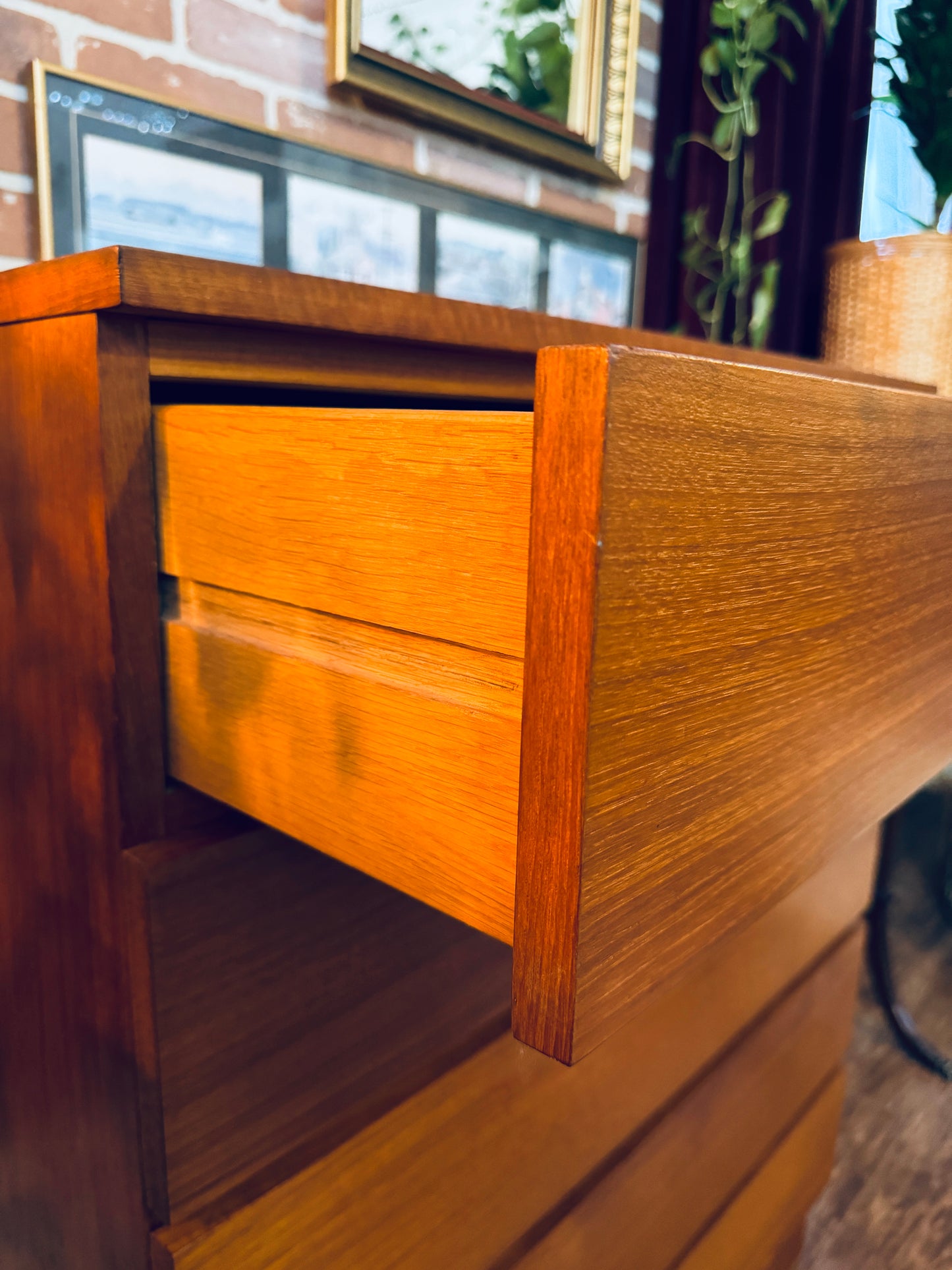 Teak Tallboy Dresser