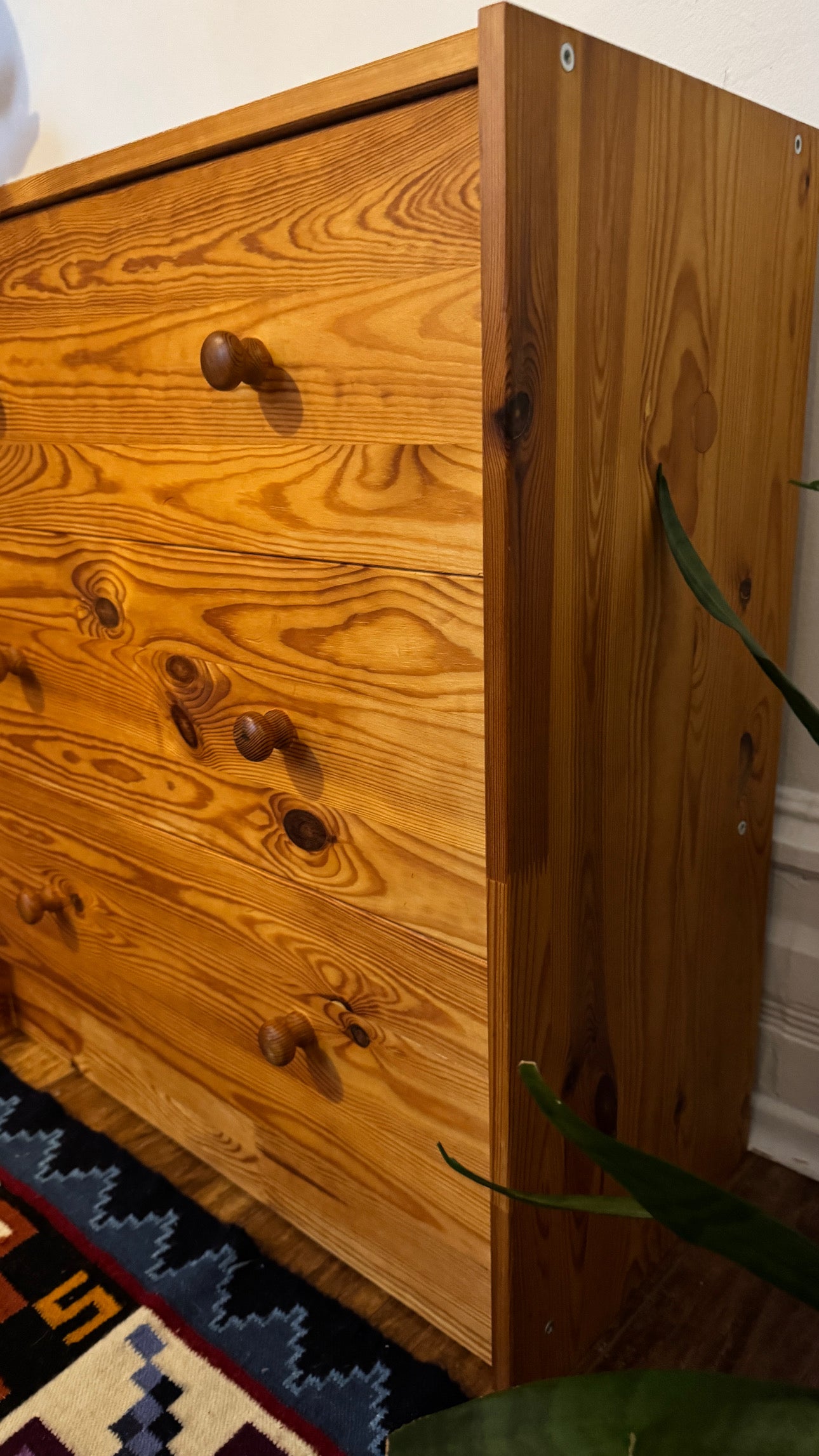 Vintage Solid Pine 3-Drawer Chest / Dresser – Scandinavian Style