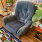 Vintage Egg Style Armchair & Ottoman