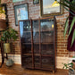 Vintage Walnut Bookcase Cabinet