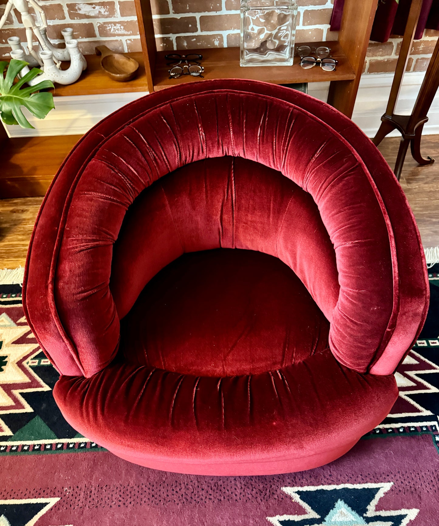The Ripe Cherry Swivel Armchair