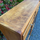 Vintage Wood Glass Door Cabinet