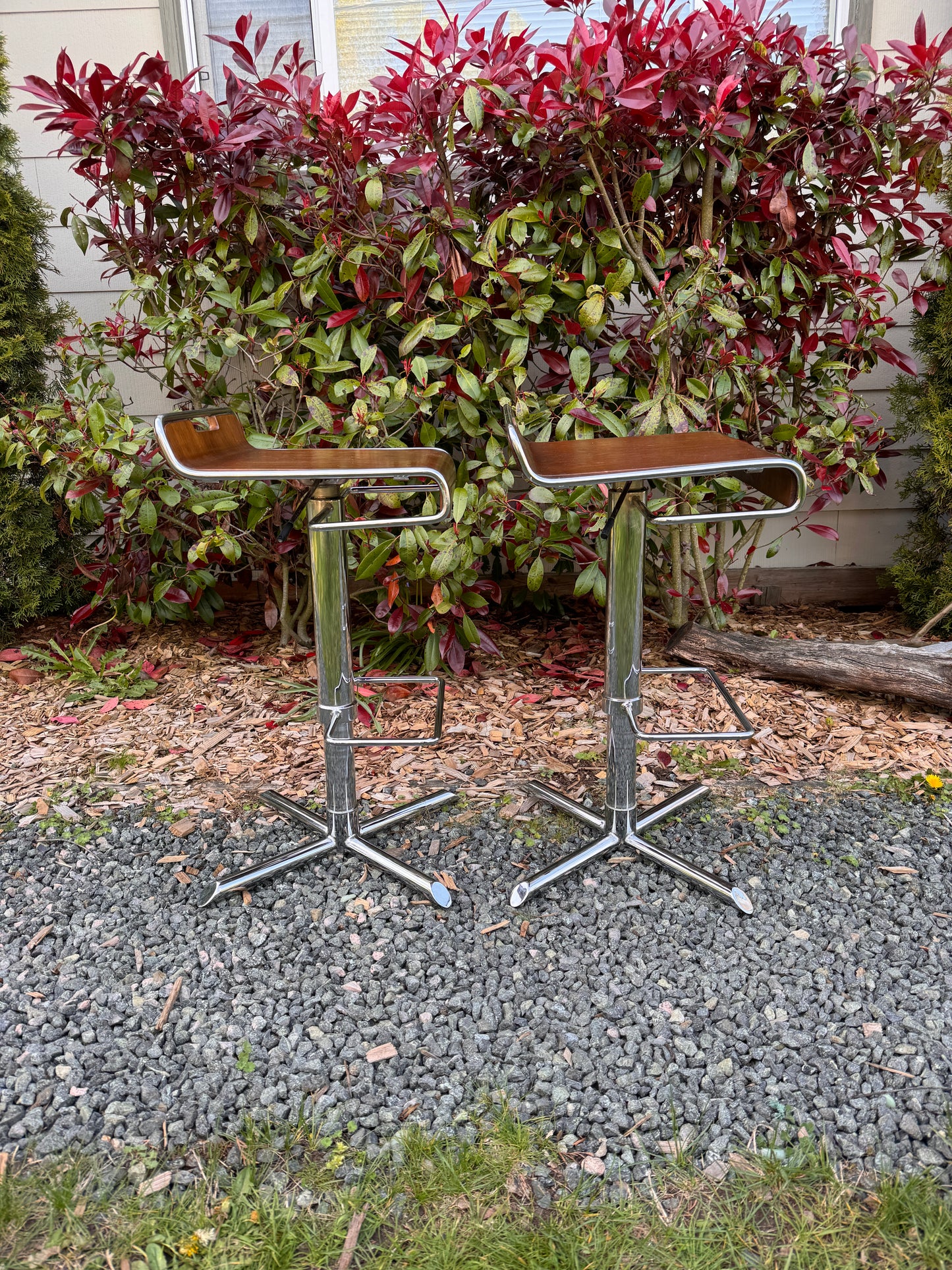The Bentwood & Chrome Stools