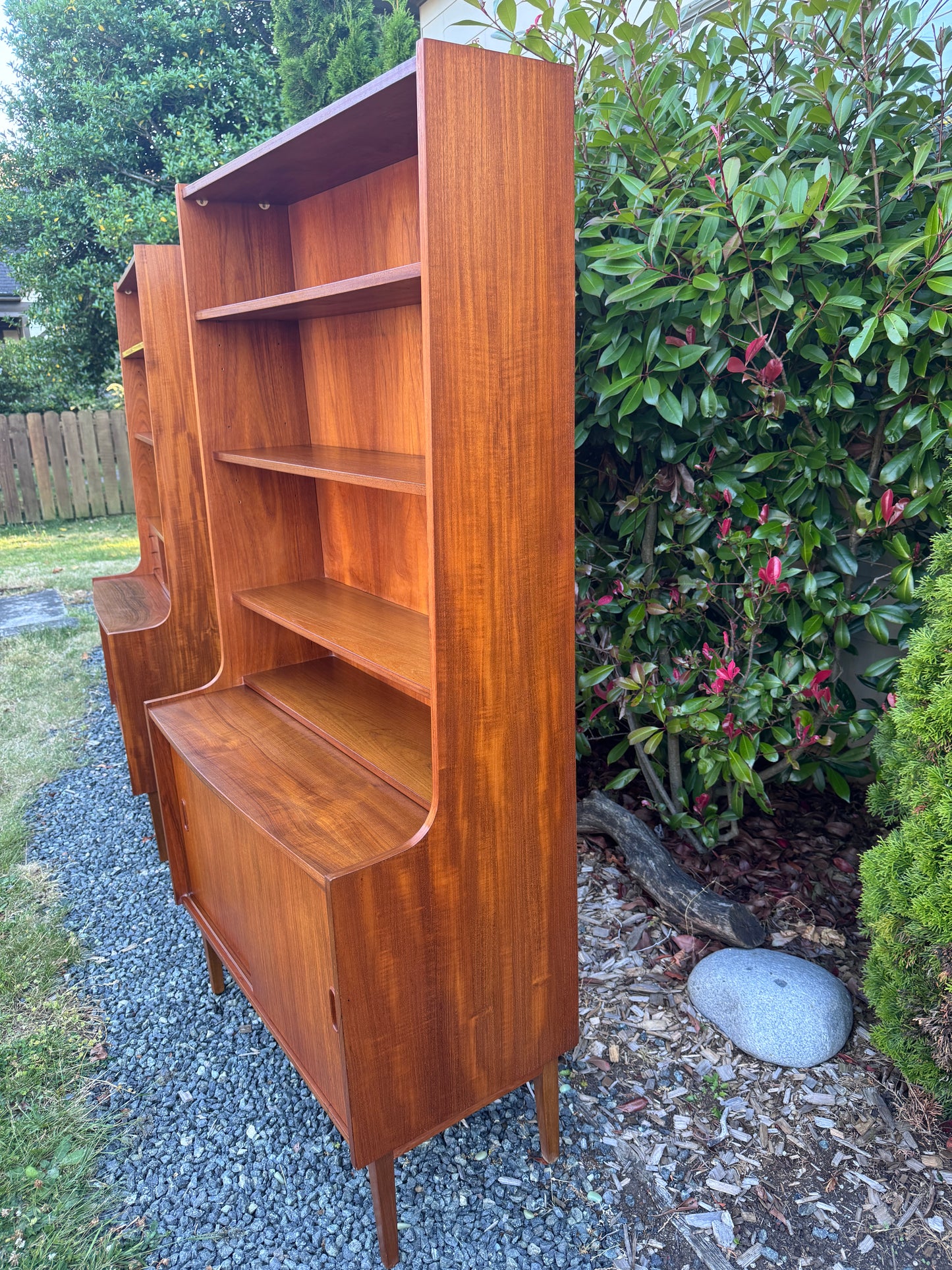 Vintage Danish Teak Cabinet Desk & Bookshelf