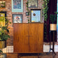Vintage Danish Teak Armoire Dresser