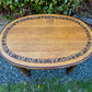 Antique Solid Oak Barley Twist Dining Table
