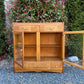 Vintage Wood Glass Door Cabinet