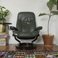 Ekornes Stressless Green Leather Recliner & Ottoman