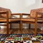 Vintage 60s Walnut Wood Armchairs