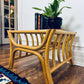 Vintage Rattan & Glass Coffee Table