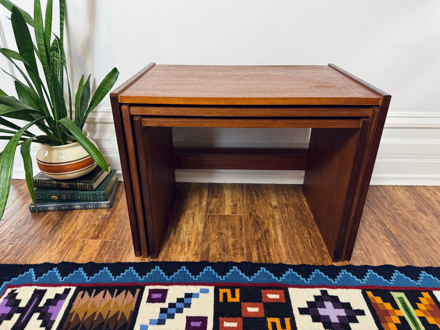 Vintage Modular Teak Stackable Tables