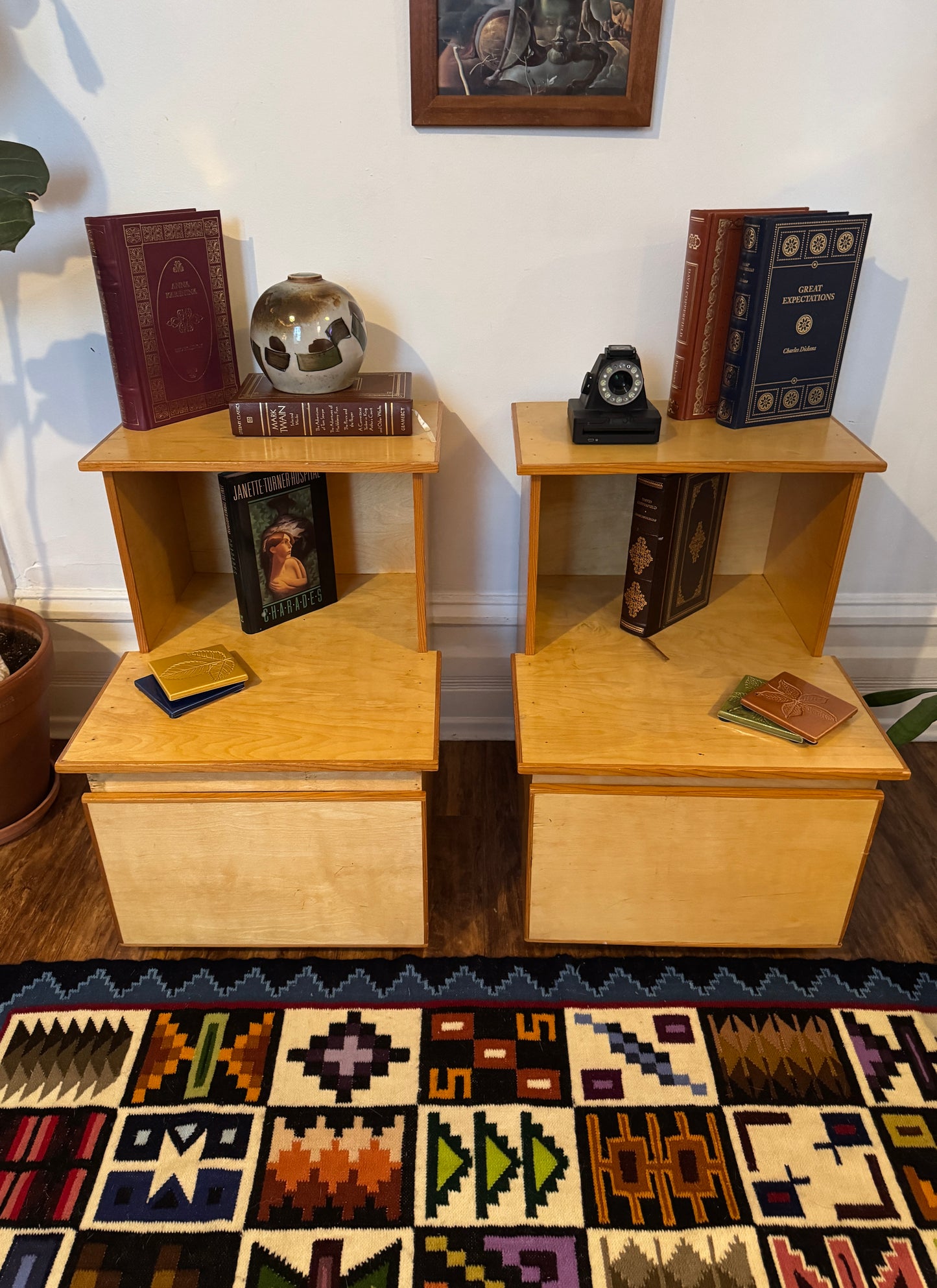 Vintage Plywood MCM Nightstands