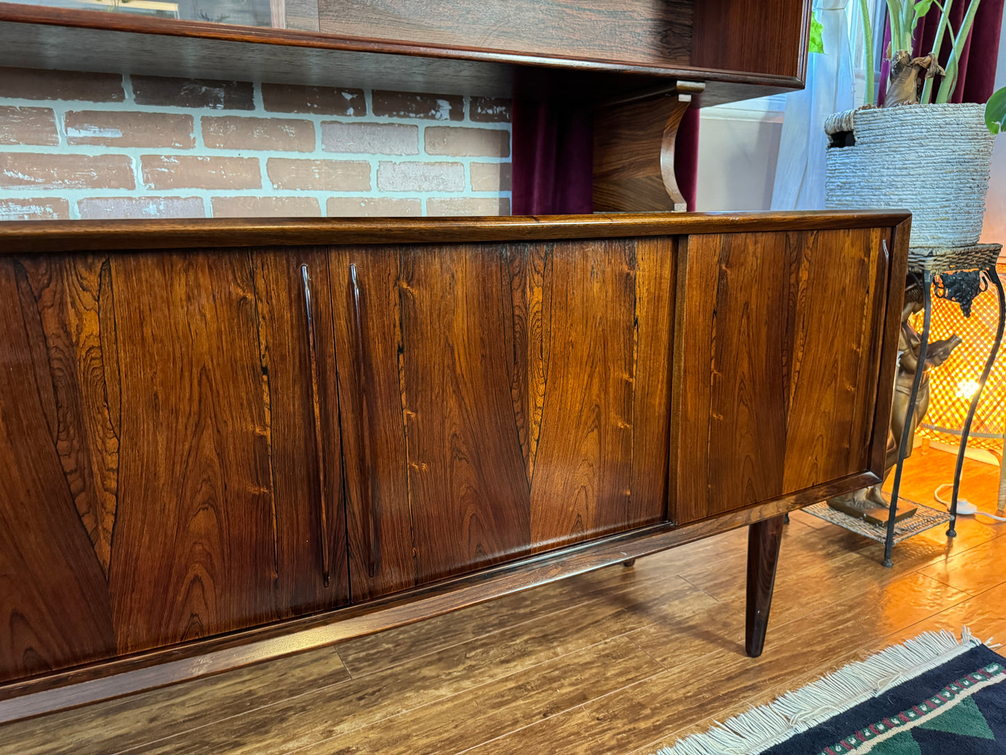 Vintage Danish Rosewood Sideboard & Hutch