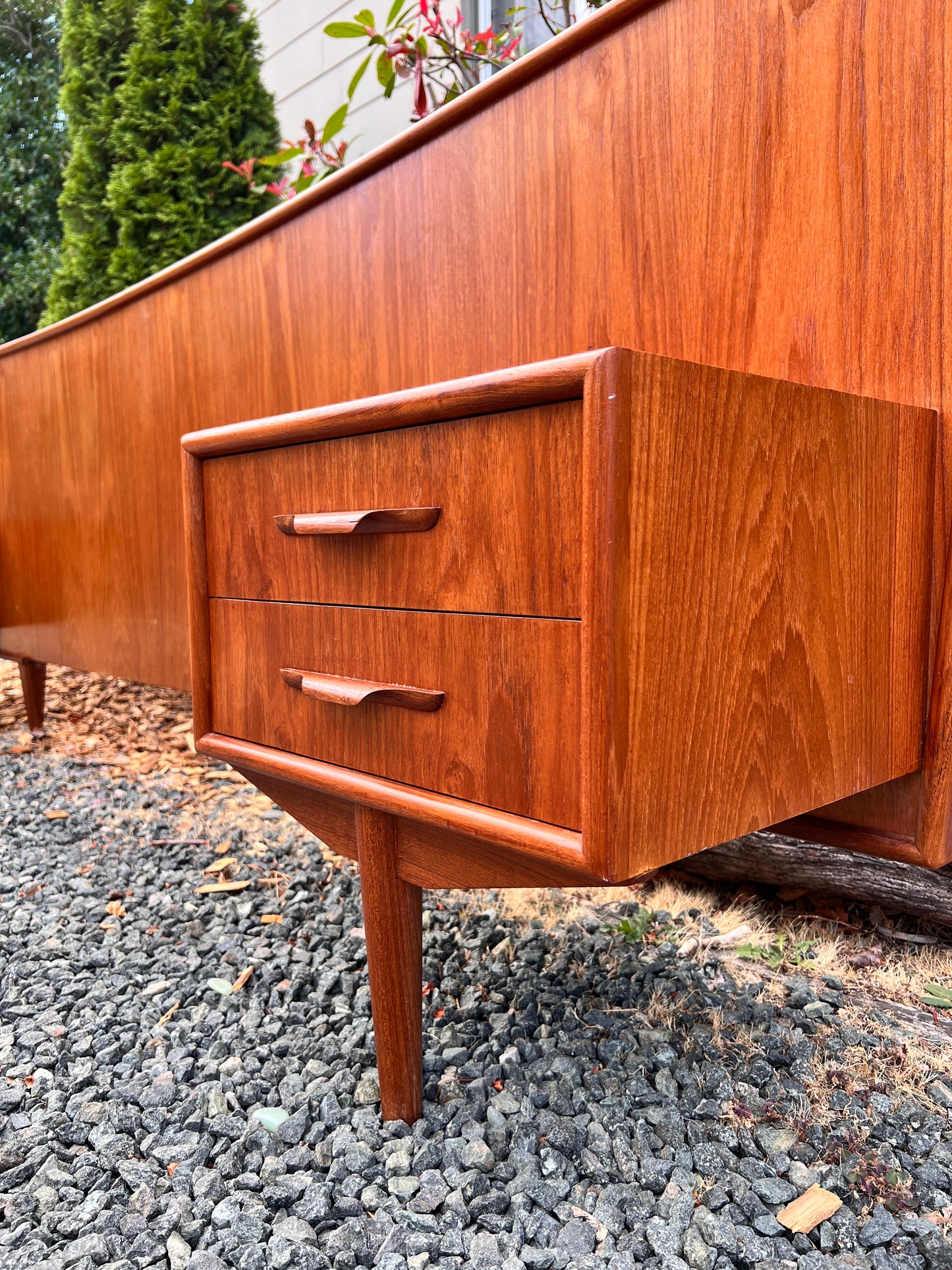 The Hakon Teak Headboard & Nightstands