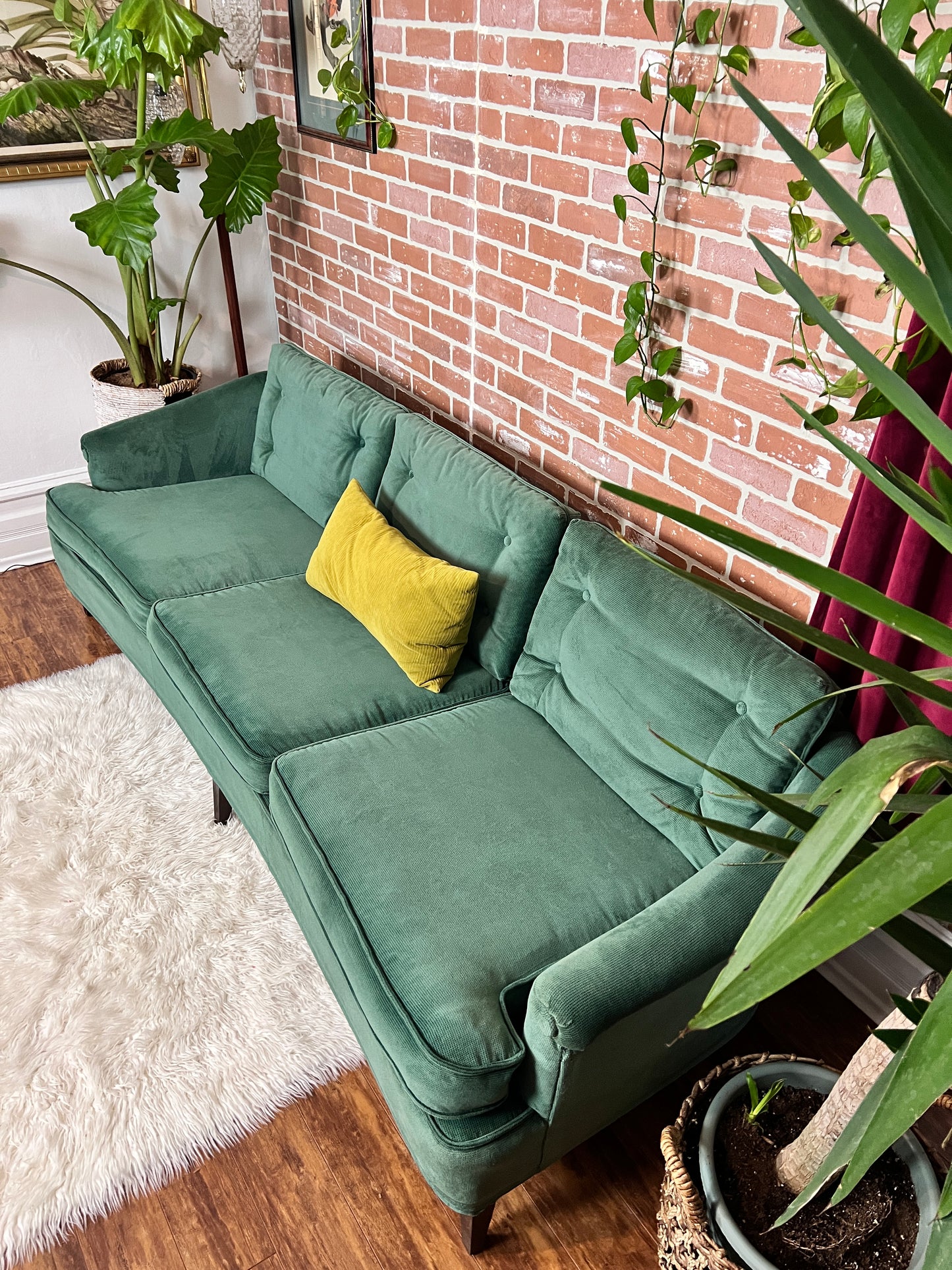 The Viridian Velvet Sofa