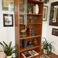 Vintage Danish Teak Bookshelf W/ Glass Doors