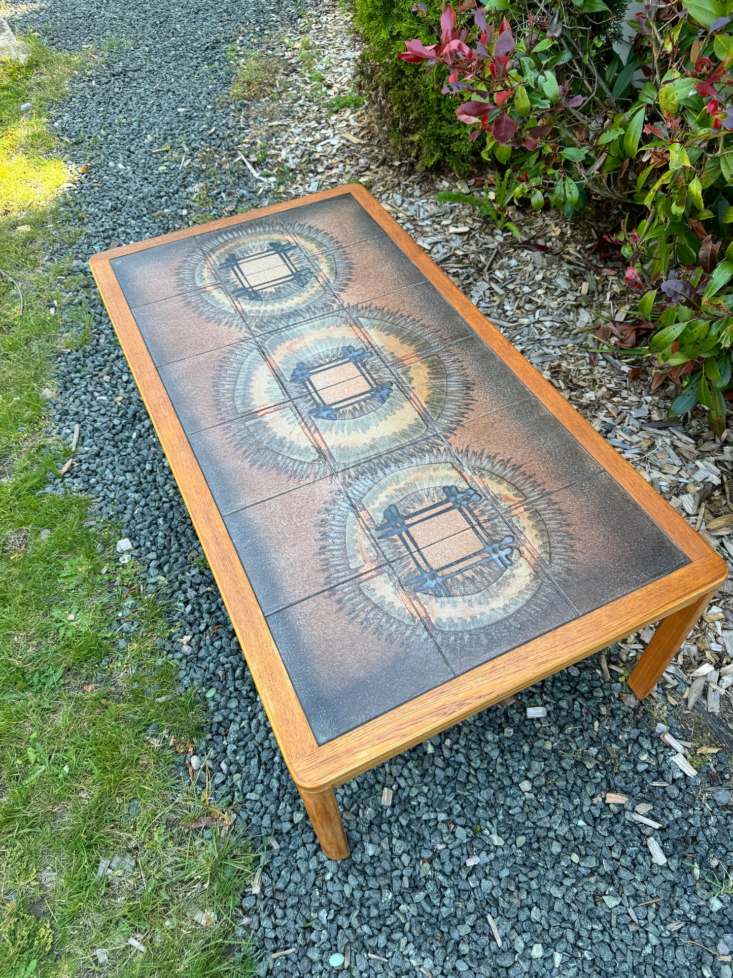 Johannes Anderson Danish Teak Tile Coffee Table