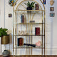 Vintage Arched Brass Etagere Shelf