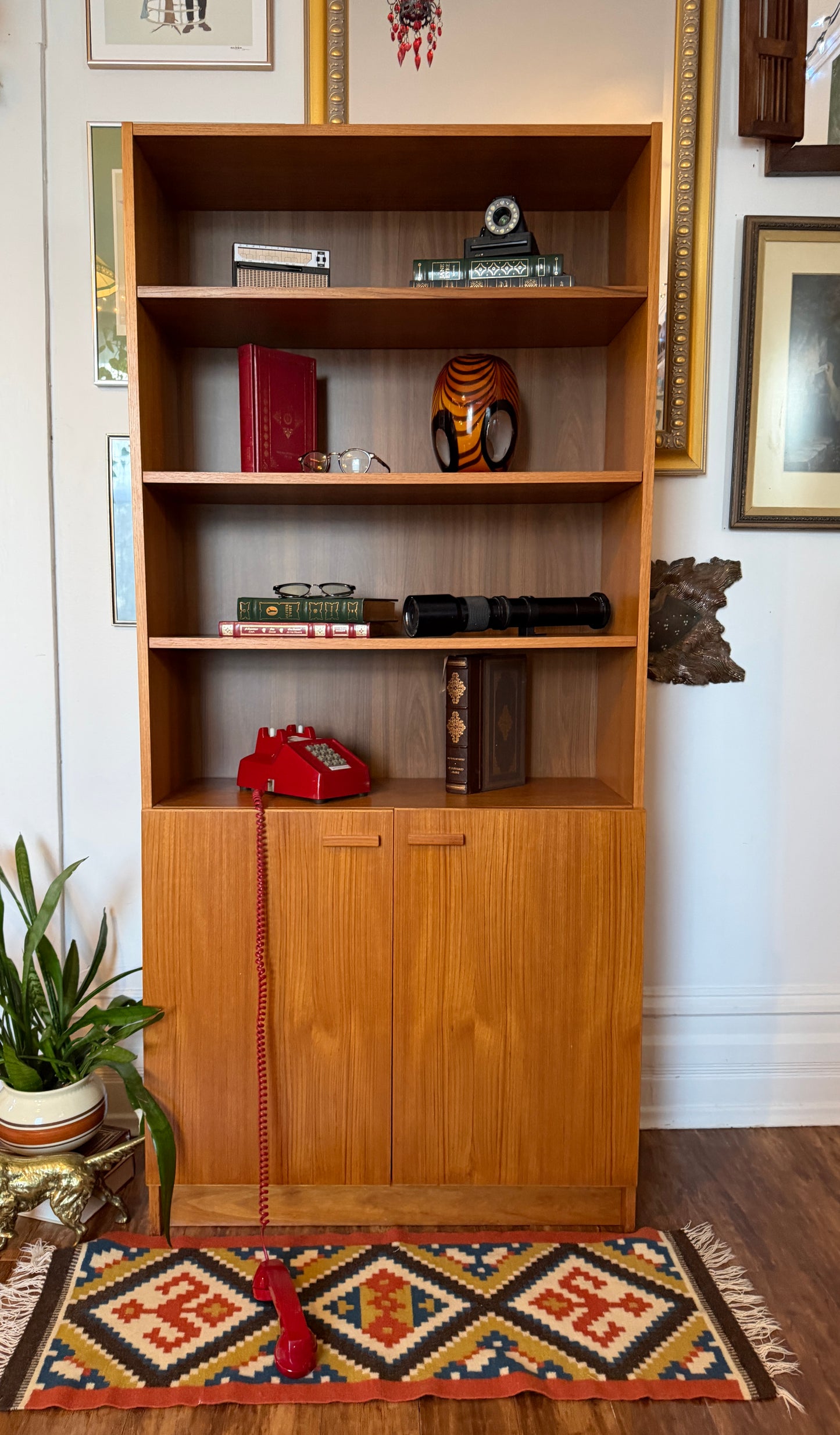 Vintage Danish Teak Bookshelf & Cabinet