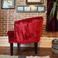 1960s Red Velvet Kroehler Armchairs