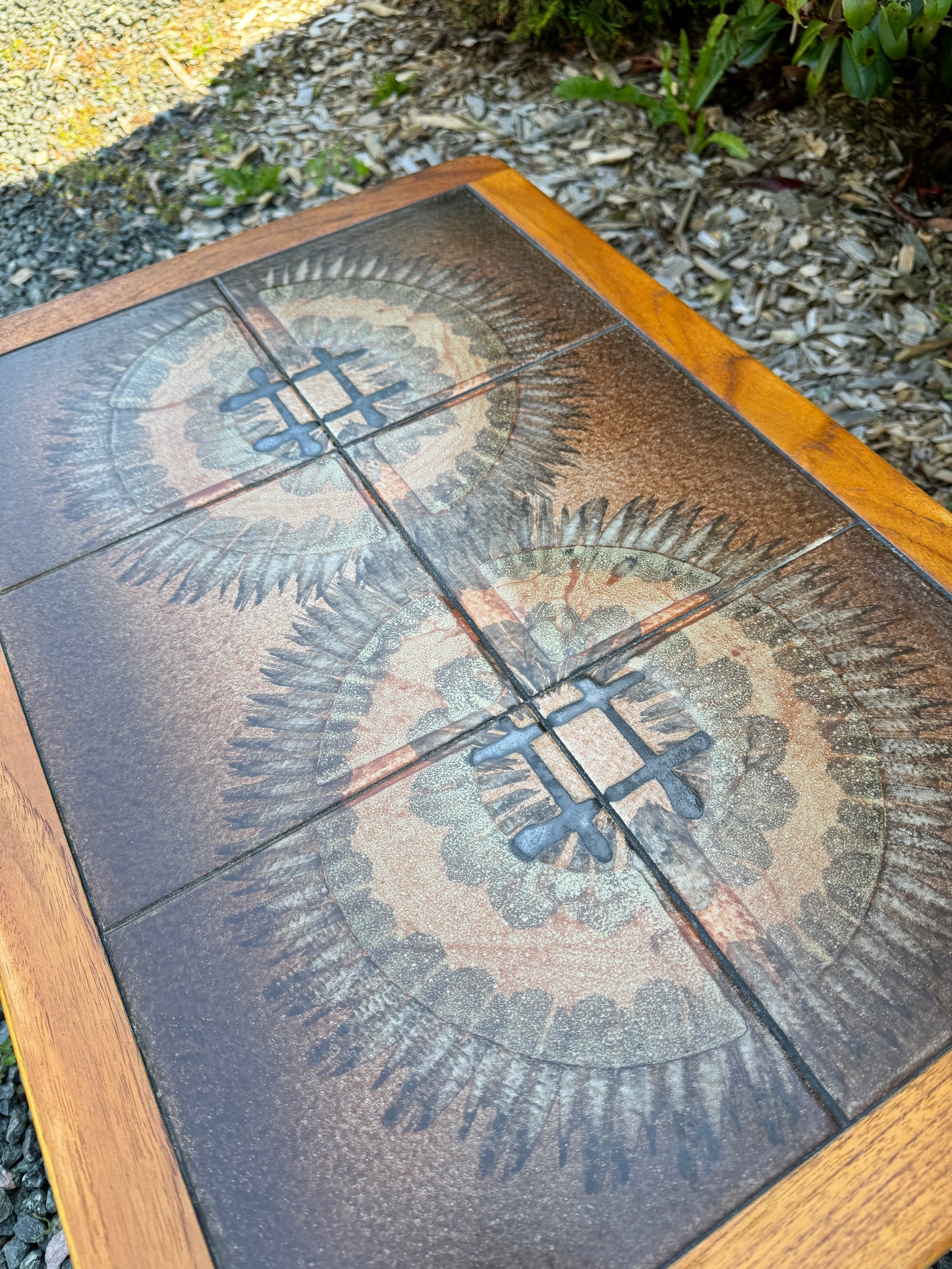 Johannes Anderson Small Signed Teak Tile Coffee Table